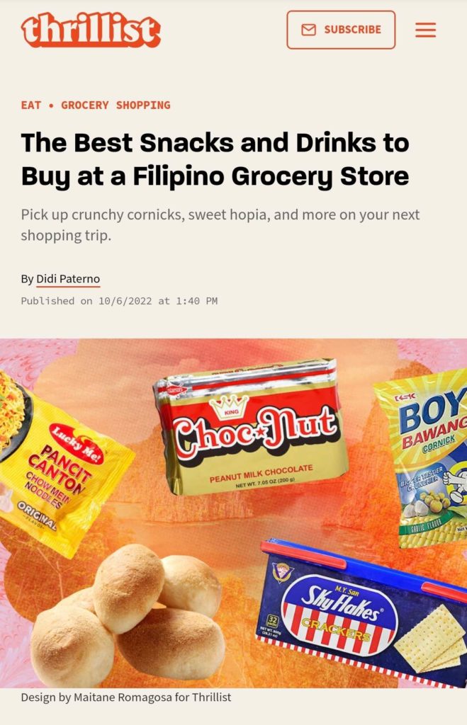 Didi Paterno's Guide to Filipino Snacks and Drinks for Thrillist